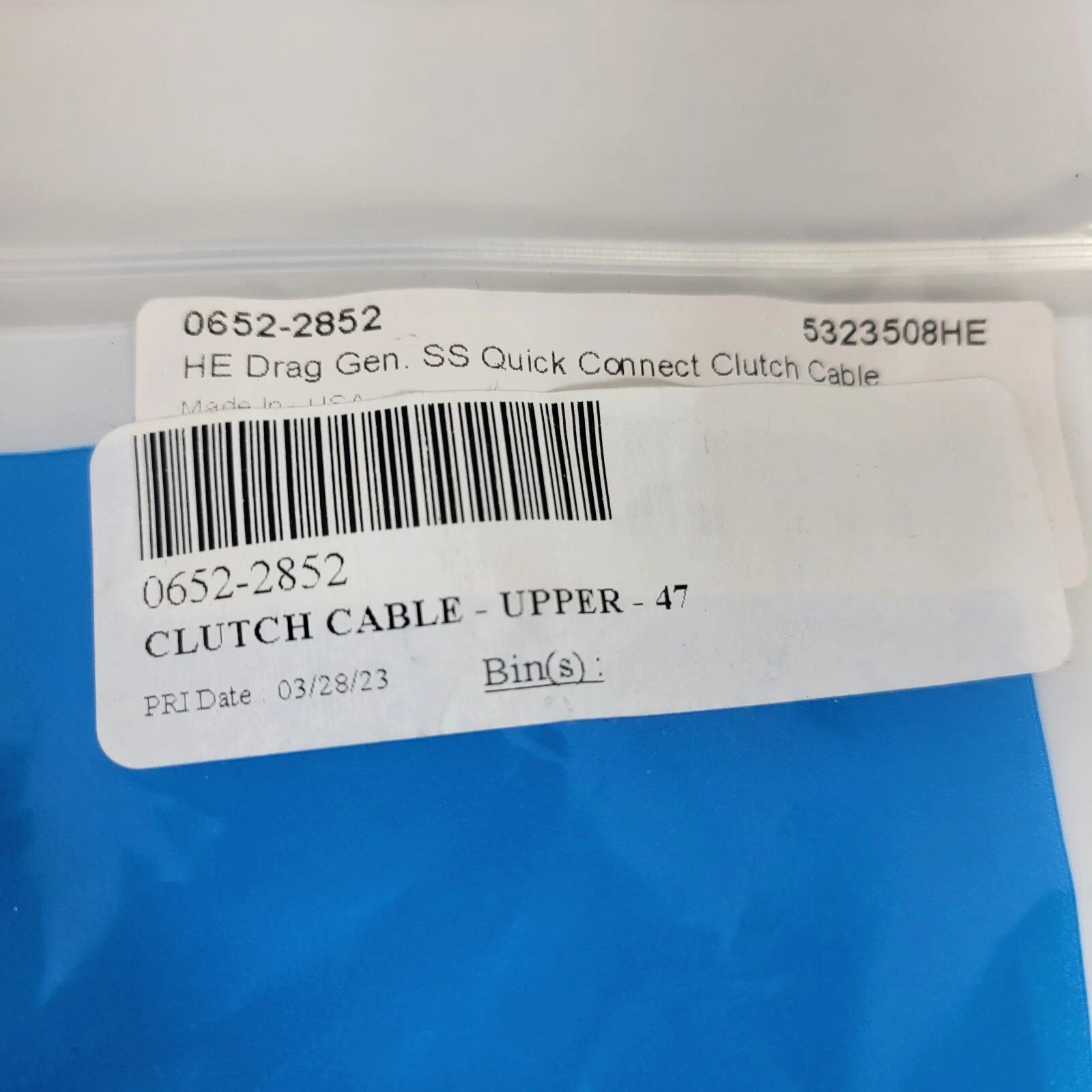 Stainless Steel 47" Upper Clutch Cable for Harley Batwing (2021–2023)