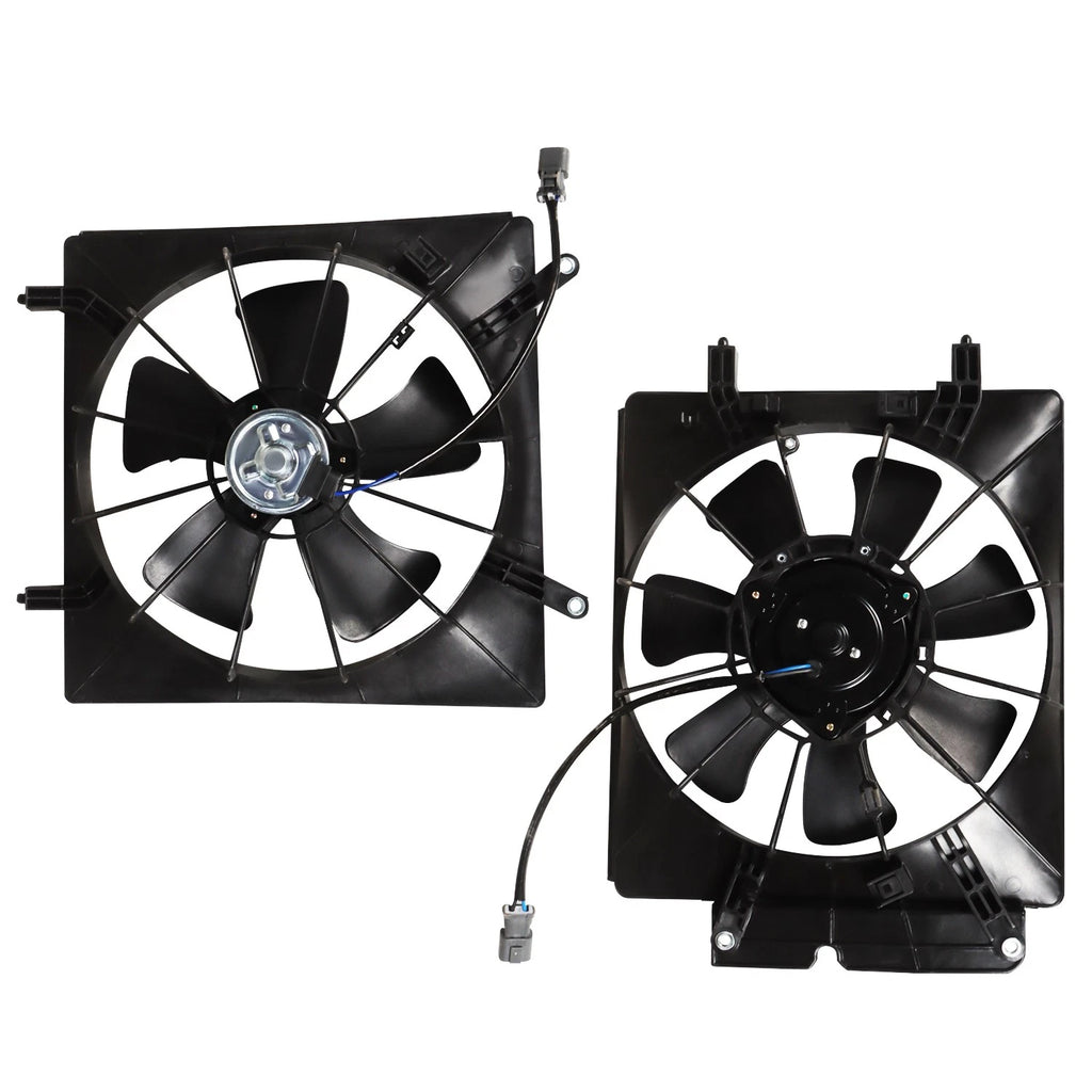 Set of 2 AC Condenser Radiator Cooling Fans for Honda CR-V Element (2002–2006)