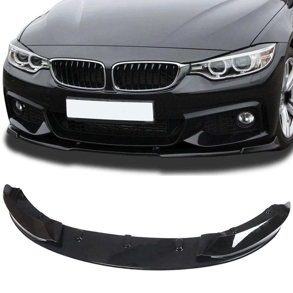 M Sport Gloss Black Front Bumper Lip Spoiler for BMW F32 F33 F36 (2014–2020)