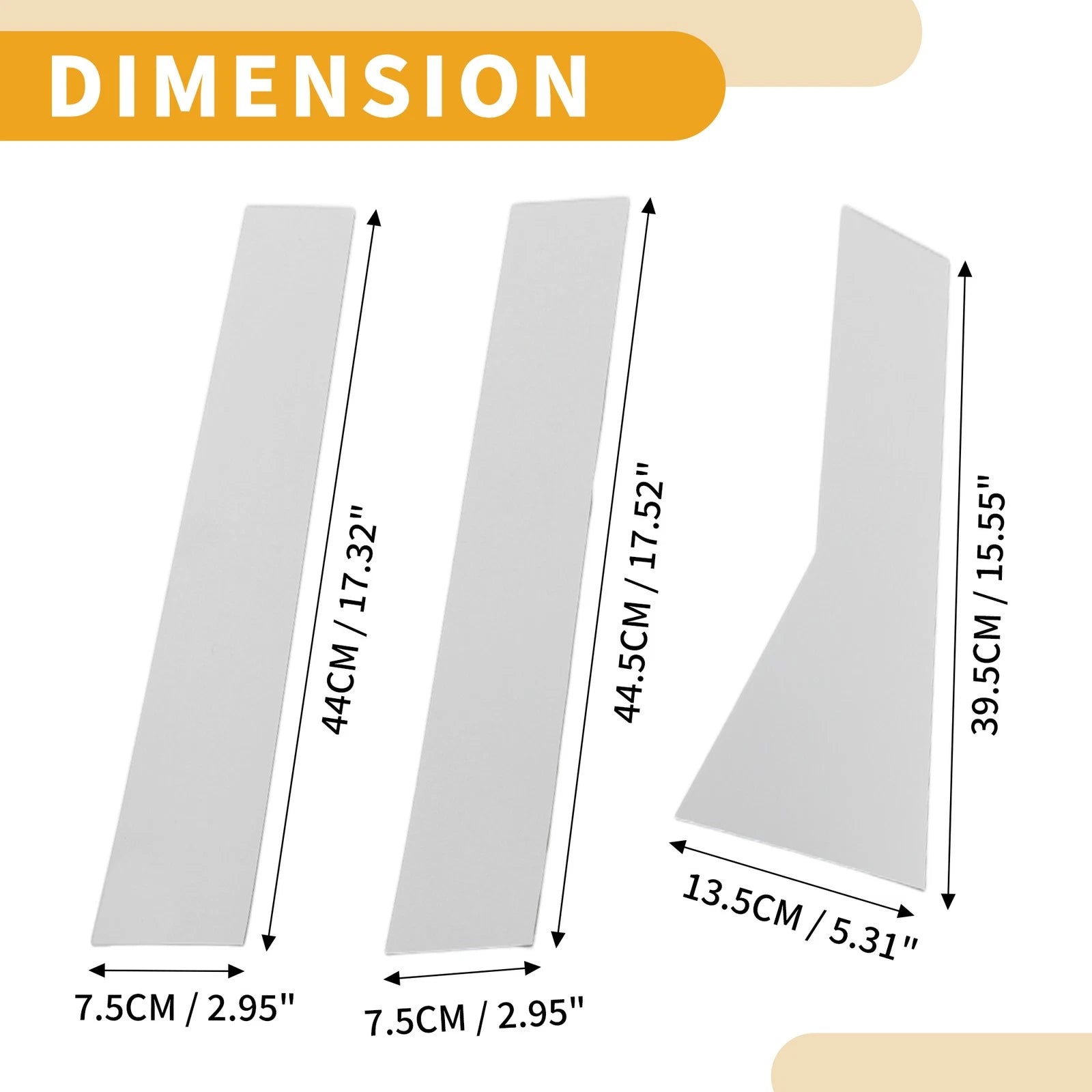 Set of 6 Car Pillar Window Trim Covers for Honda CR-V (2012–2016) Chrome