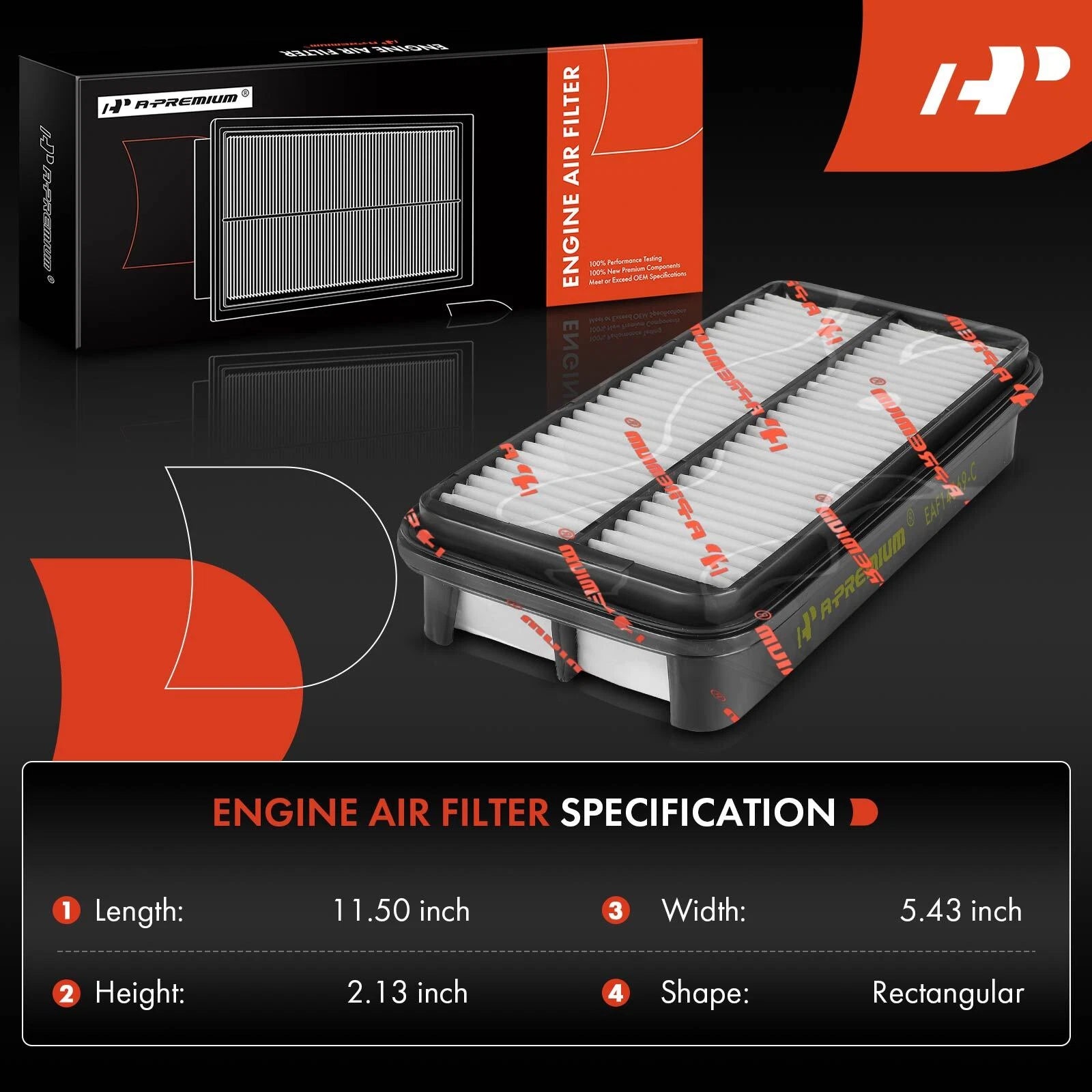 Engine Air Filter for Chevrolet Tracker Suzuki Sidekick (1992-1998)