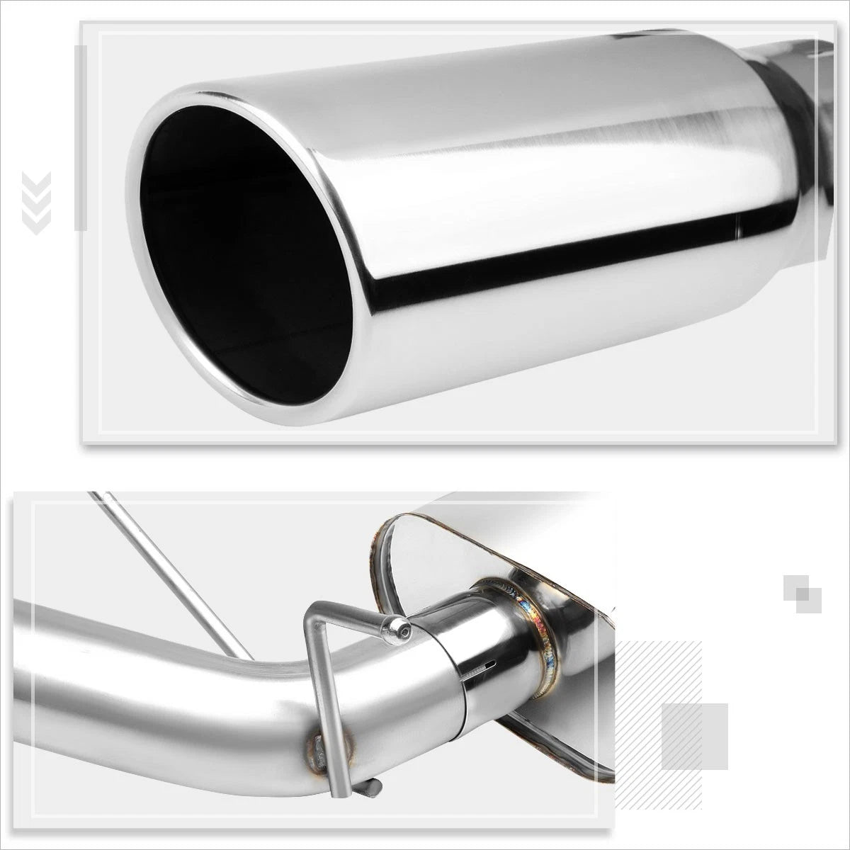 4" Round Tip Muffler Catback Exhaust System for Silverado/Sierra 1500 (2009–2013)