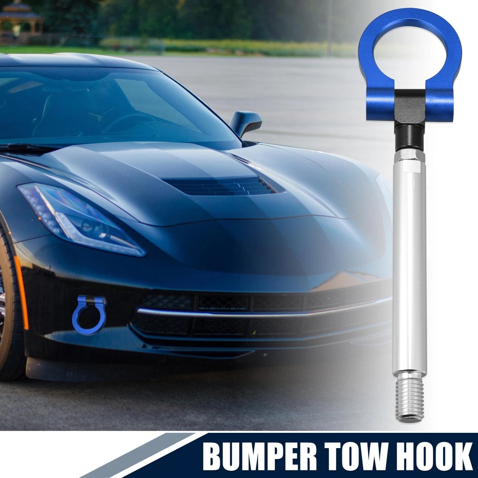 Tow Hook Ring for Chevy Camaro (2016–2023) - Front Bumper, Blue