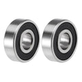 Set of 2 S6201-2RS Deep Groove Ball Bearings 12x32x10mm Double Sealed