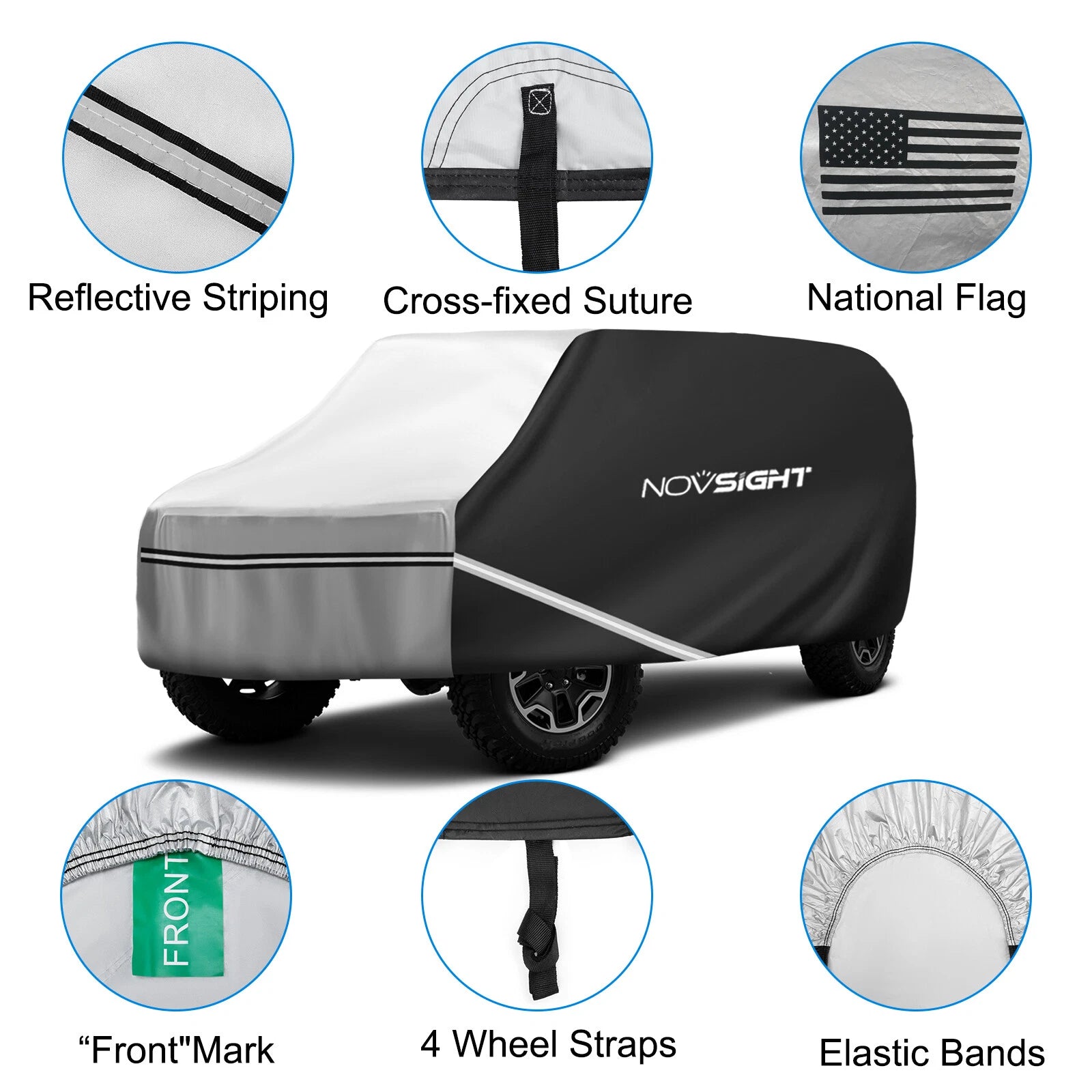 SUV Cover Waterproof UV Protection for Jeep Wrangler JK JKU (2007–2023)