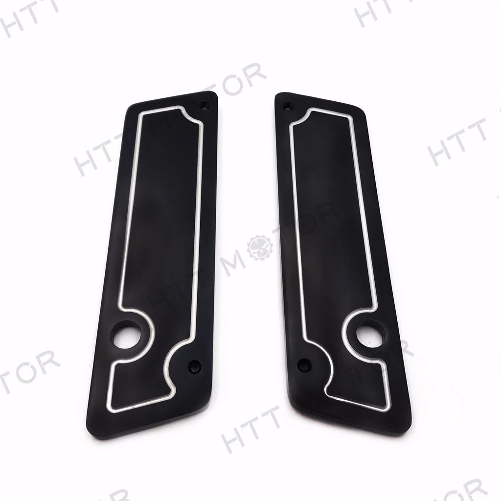 Grooved Saddlebag Latch Cover Set for Harley FLTR Road Glide (1998–2009)