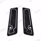 Grooved Saddlebag Latch Cover Set for Harley FLTR Road Glide (1998–2009)