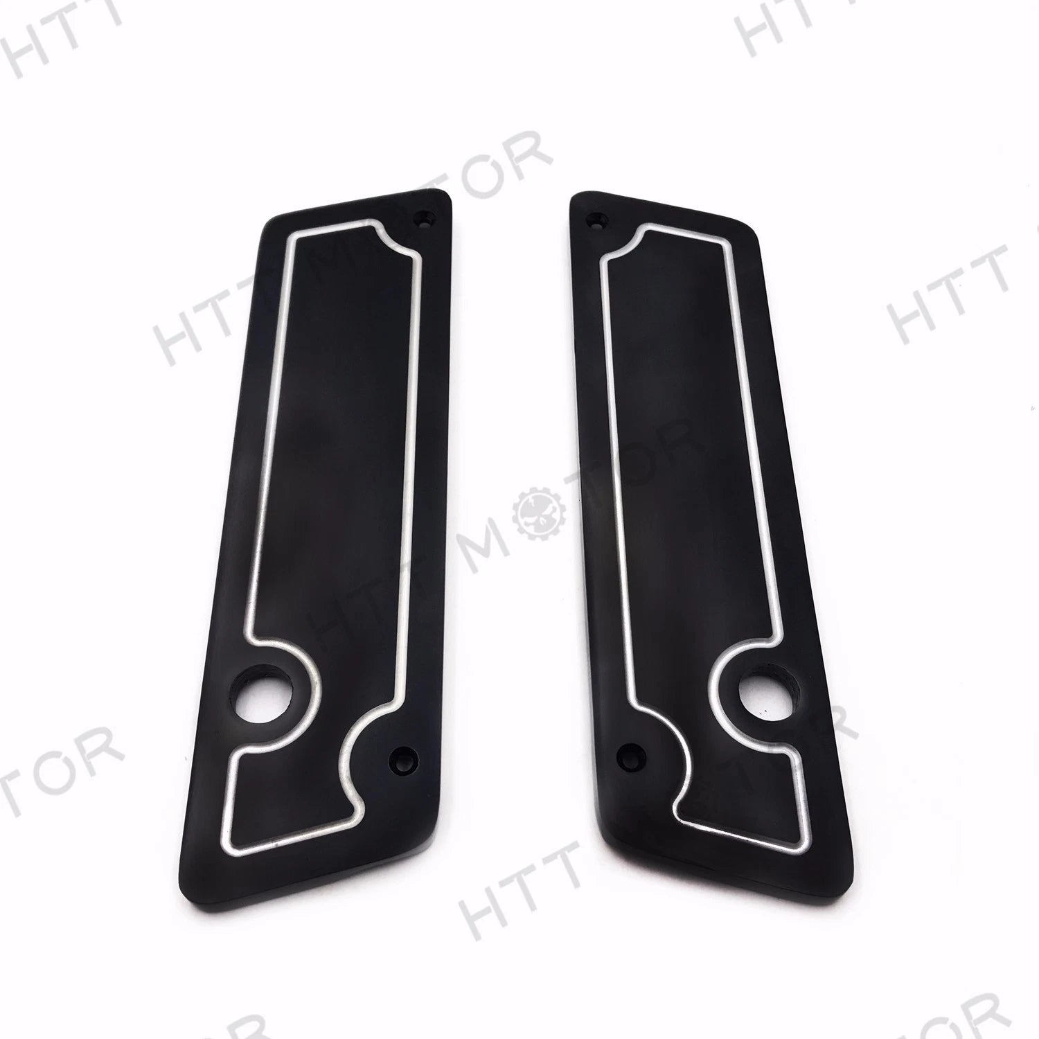 Grooved Saddlebag Latch Cover Set for Harley FLTR Road Glide (1998–2009)