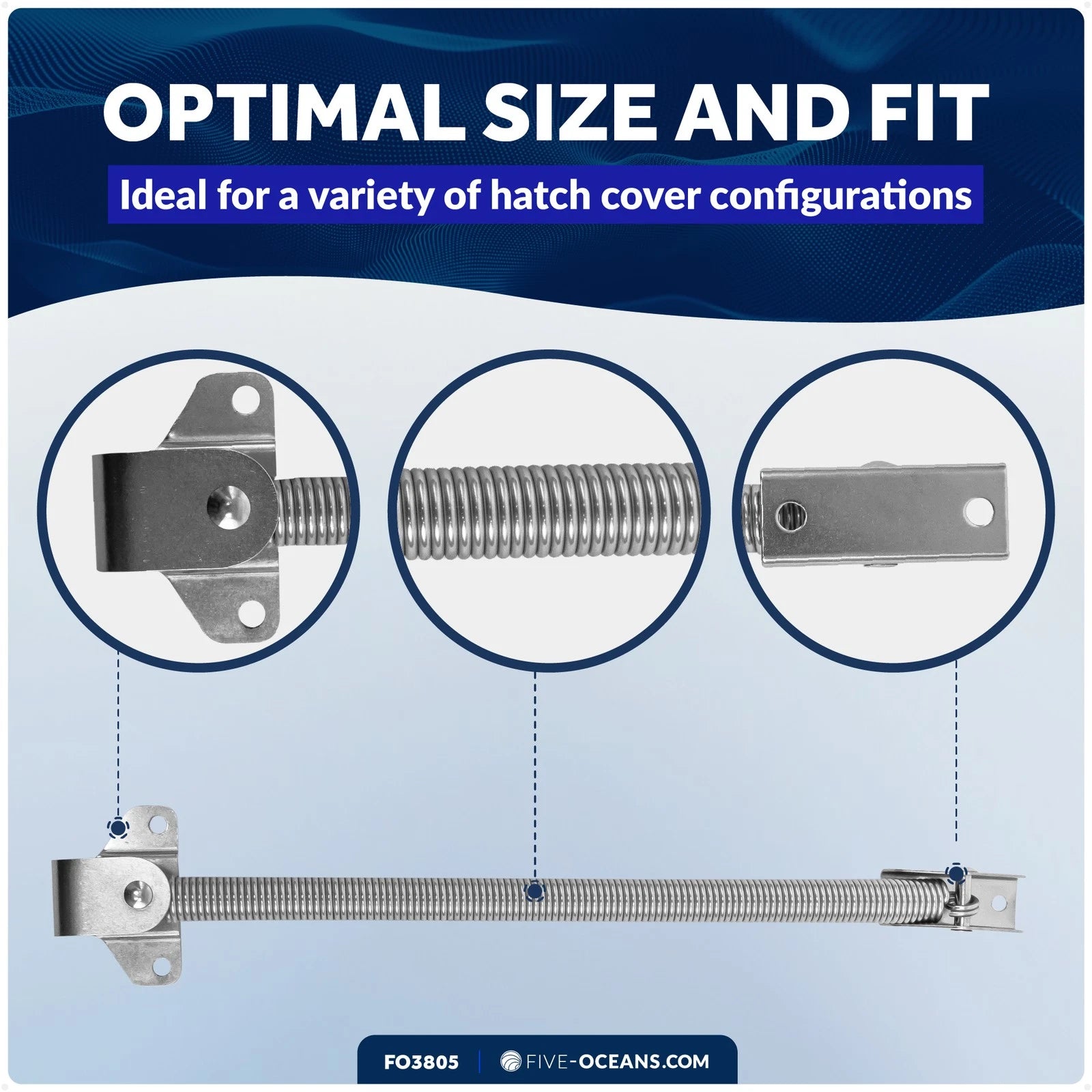 Hatch Lid Support Spring Holder for Five Oceans (10 Inch) - FO3805