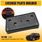 Front Bumper License Plate Bracket with Screws for Jeep Grand Cherokee (2017–2021)