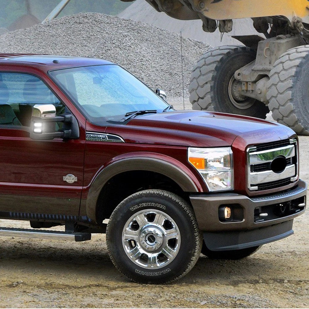 Clear Side Mirror LED Turn Signal Light for Ford F250 F450 Super Duty (H)
