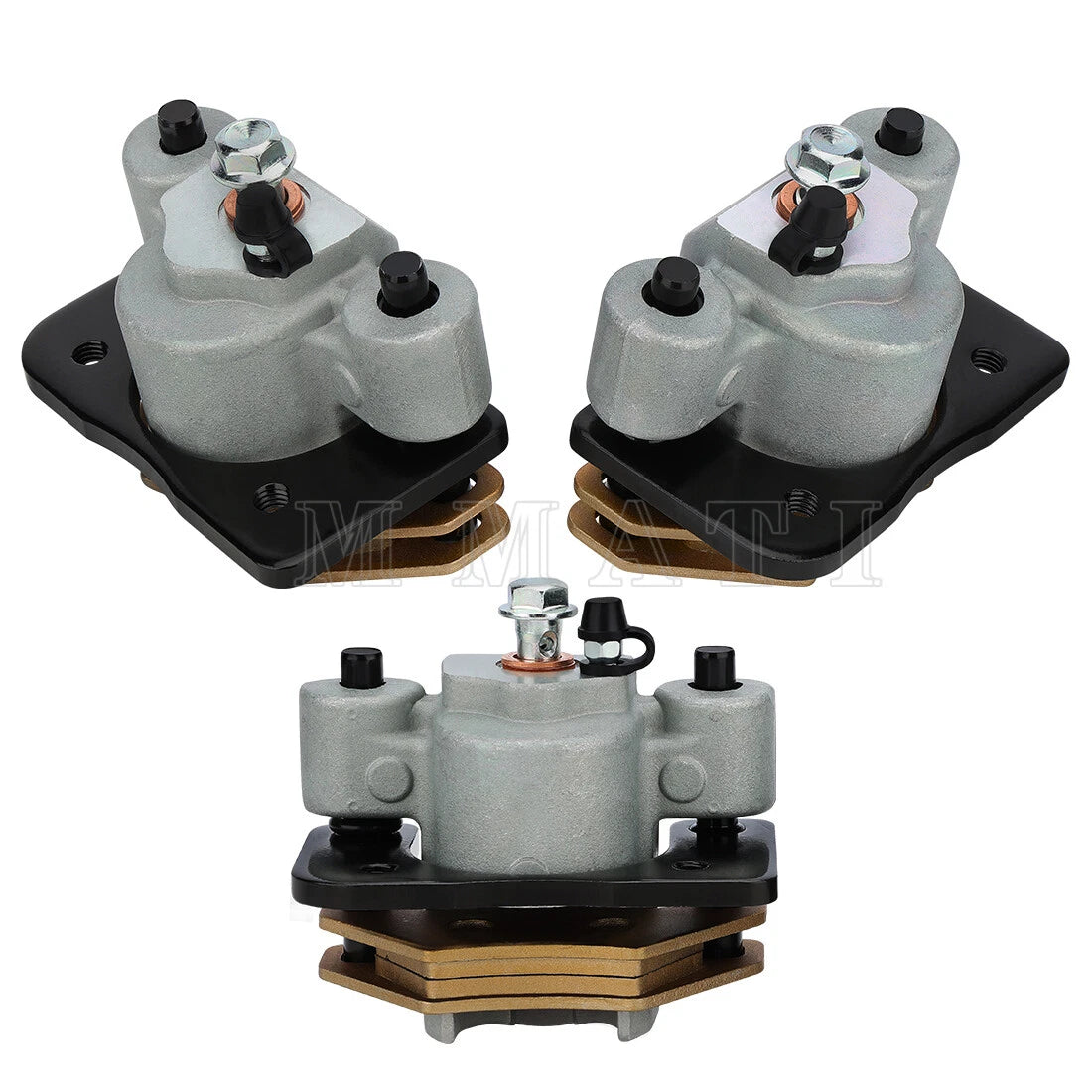 Front & Rear Brake Calipers w/Pads for Arctic Cat 400 500 650 700 (2000–2023)