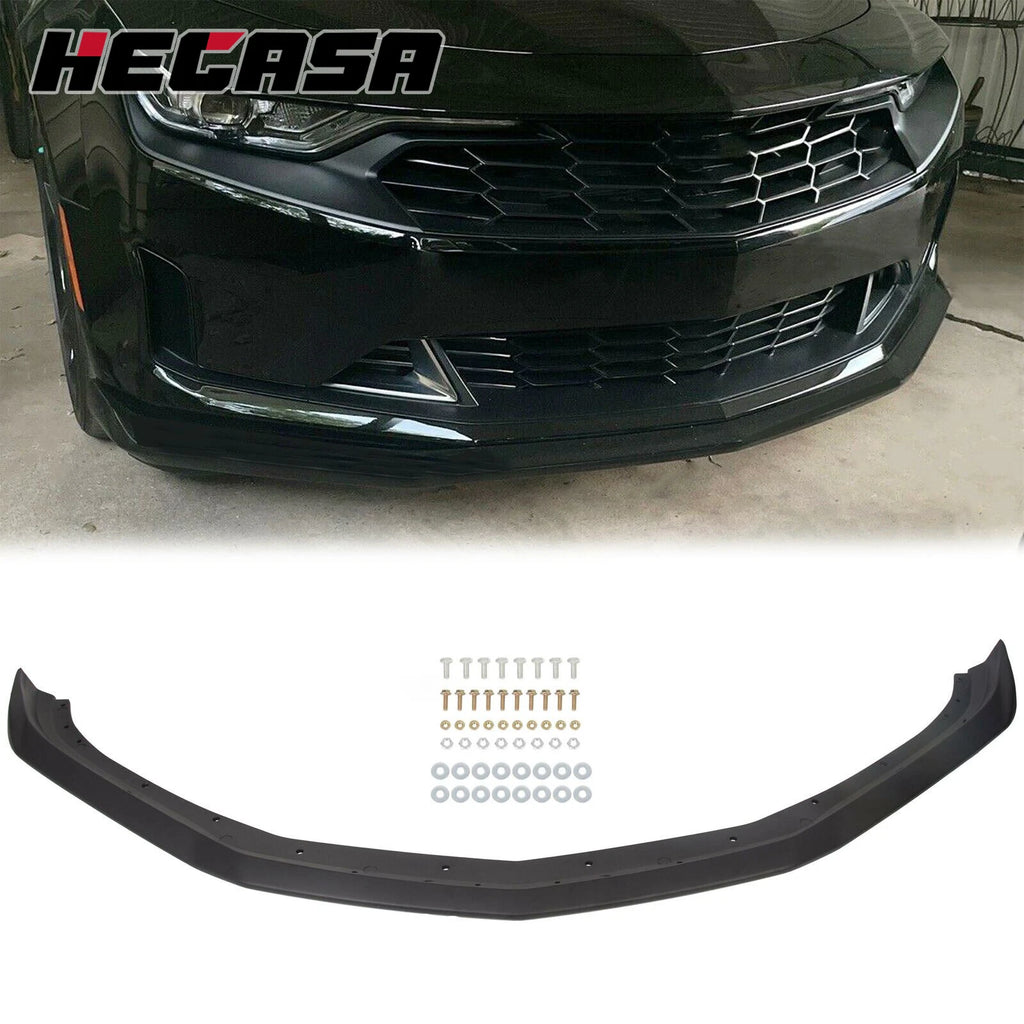 Front Bumper Spoiler Lip for Chevy Camaro SS V8 (2016–2024) Tinted Matte Black