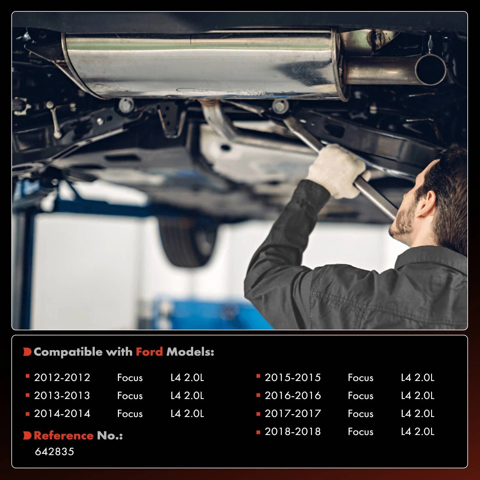 Rear Catalytic Converter for Ford Focus (2012-2018)