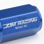 20 PCS M12X1.5 53MM Tall Blue Aluminum Lug Nuts with Caps + Adapter