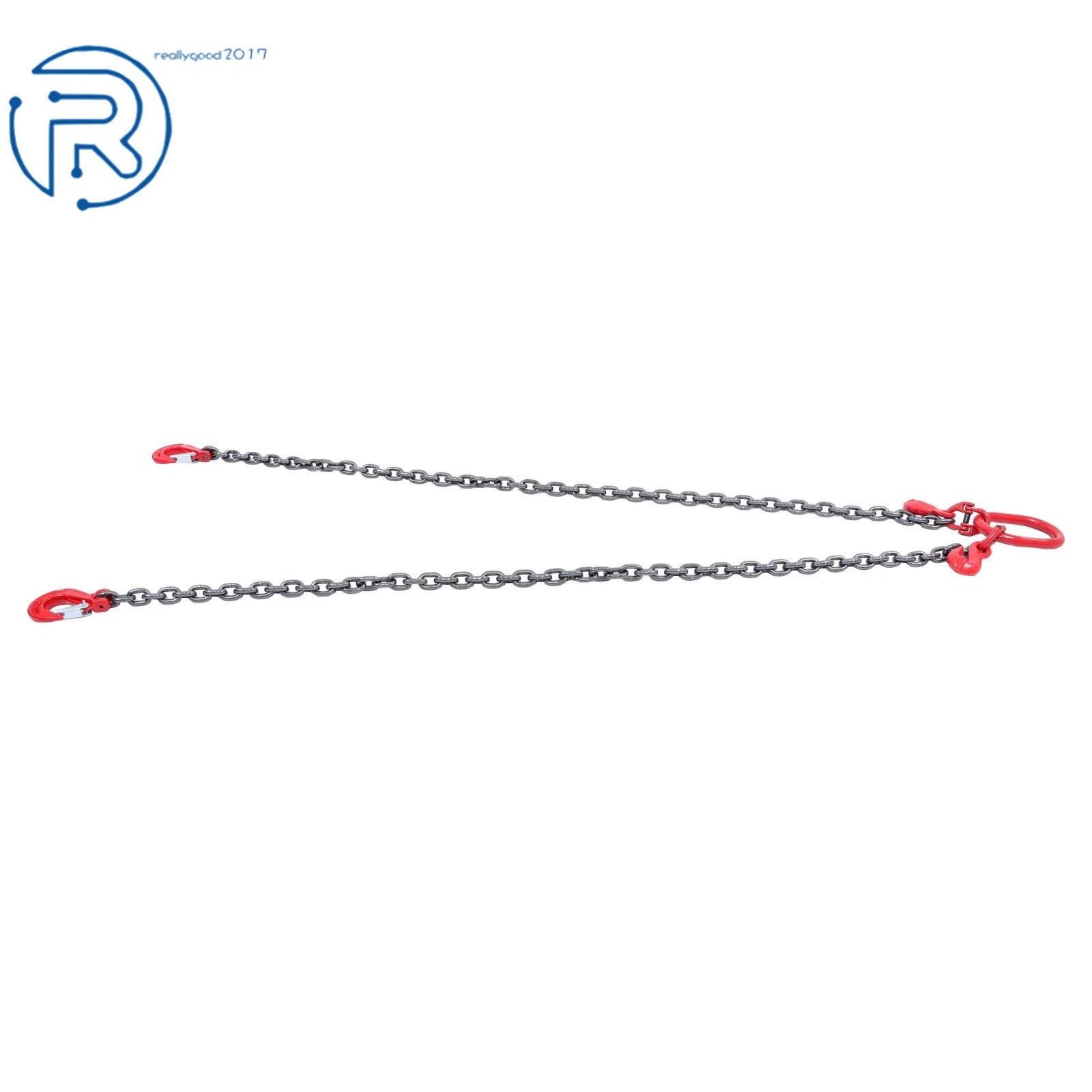 3/8 in × 6ft Double Leg Lifting Chain Sling w/ Grab Hook (11000 lbs Capacity)