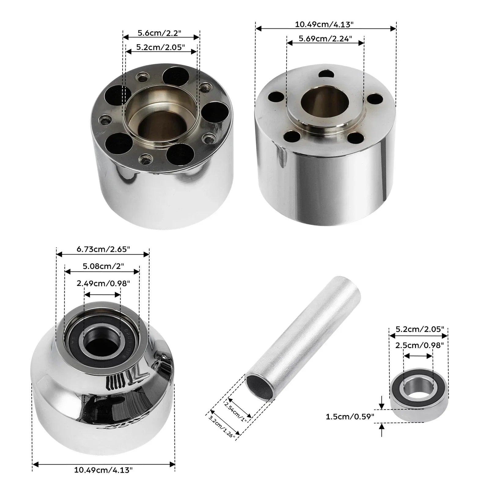 Single Disc Front Wheel Hubs for Harley Touring Electra Glide (1997-2008)