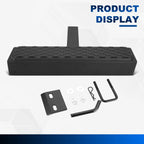 2" Hitch Receiver Rear Bumper Step Bar Guard (18.5" W, 350 lbs, Black)
