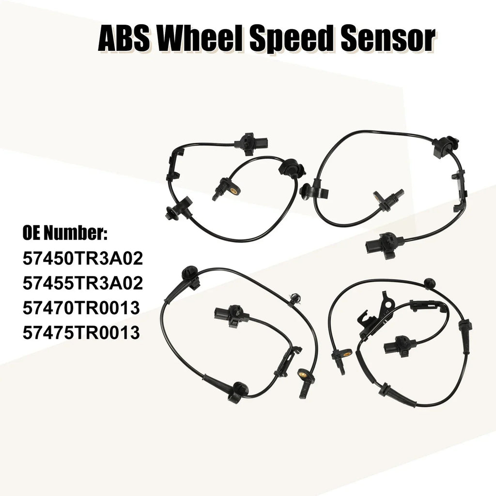 4 x ABS Wheel Speed Sensors for Honda Civic (2012-2013)