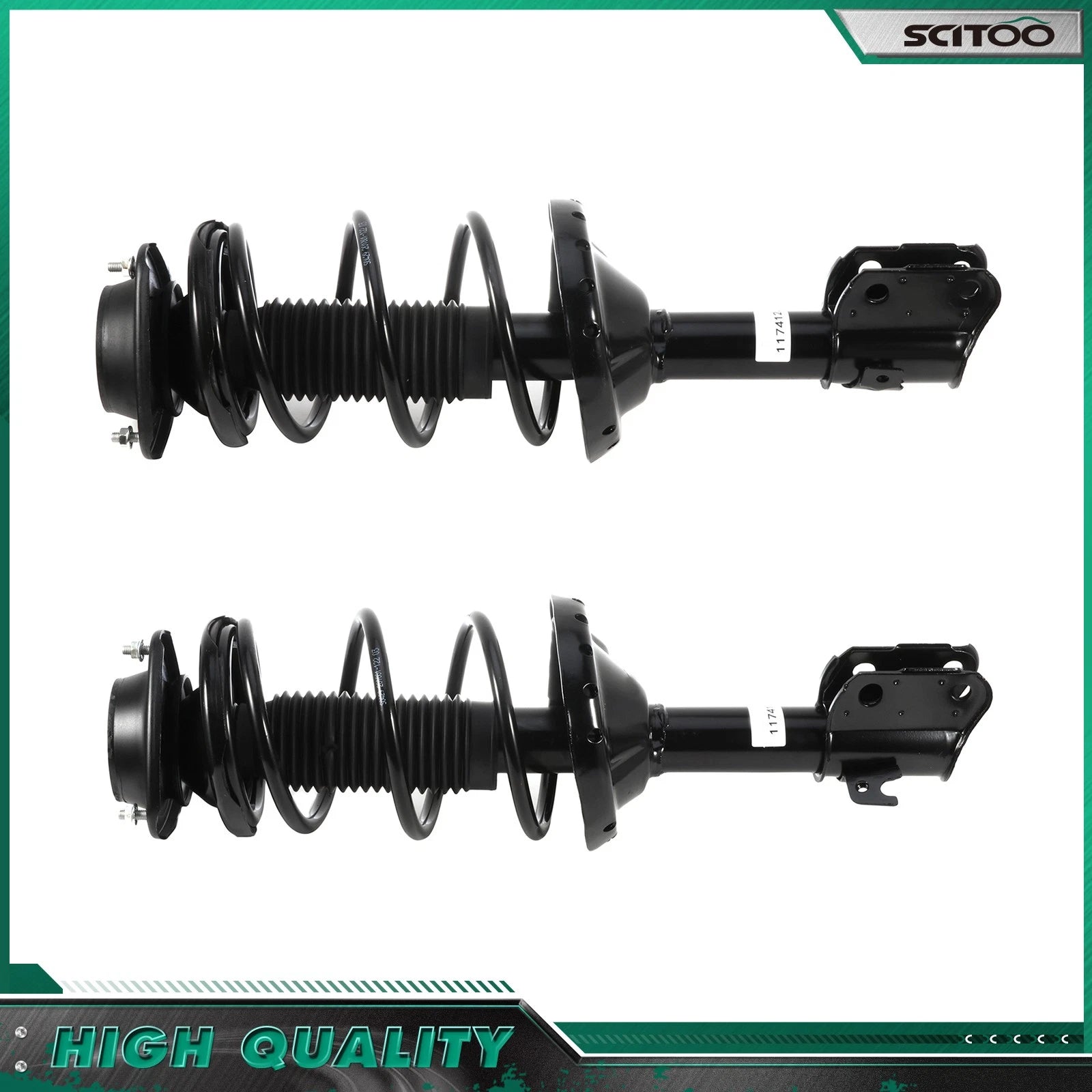 Set of 2 Front Shocks Struts & Coil Springs for Subaru Forester (2004–2005)