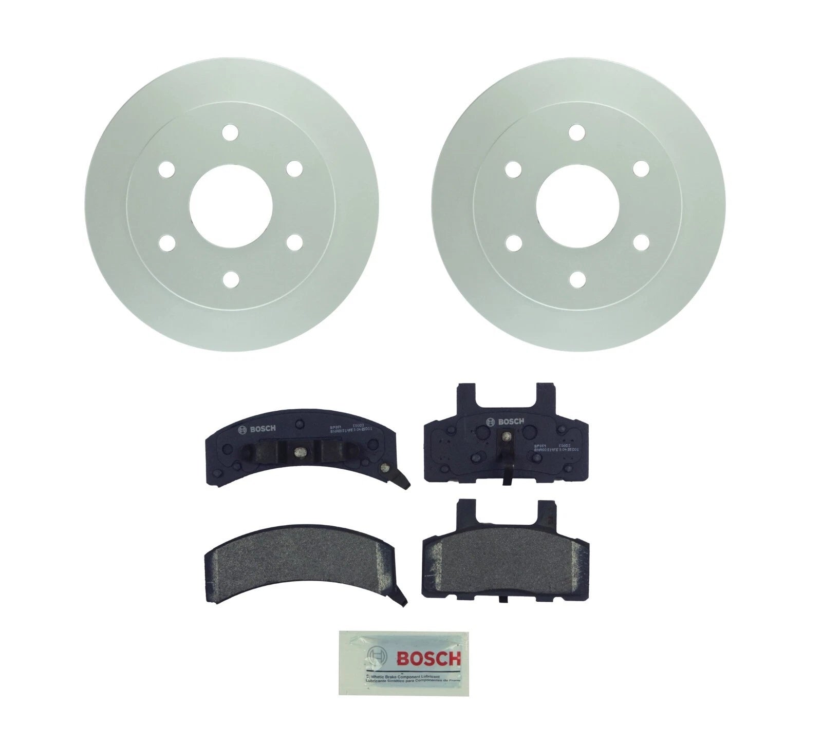 Set of 2 Bosch Front Vented Rotors & Disc Brake Pads for GM 4WD RWD