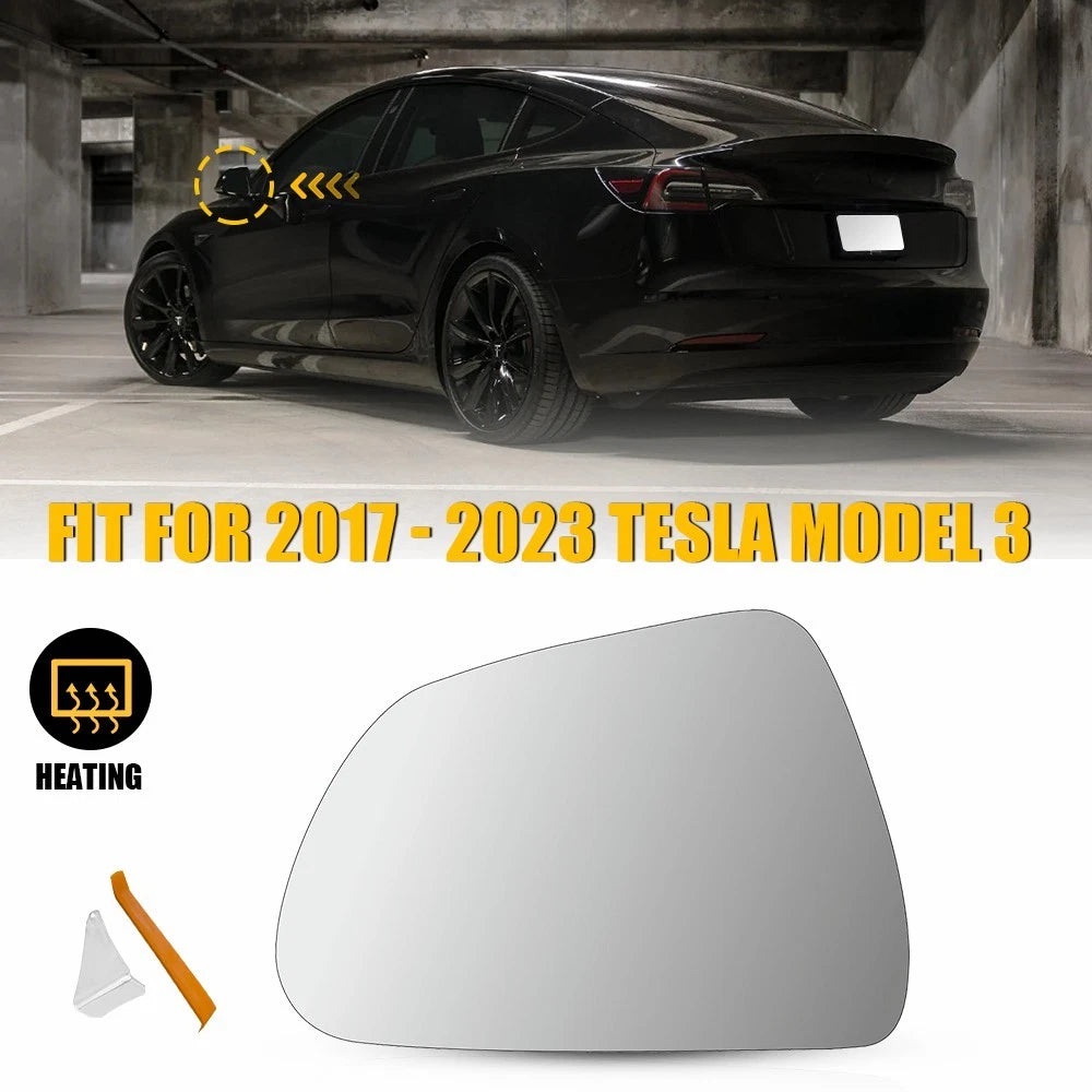 Heated Mirror Glass Driver Left for Tesla Model 3 (2017–2023)