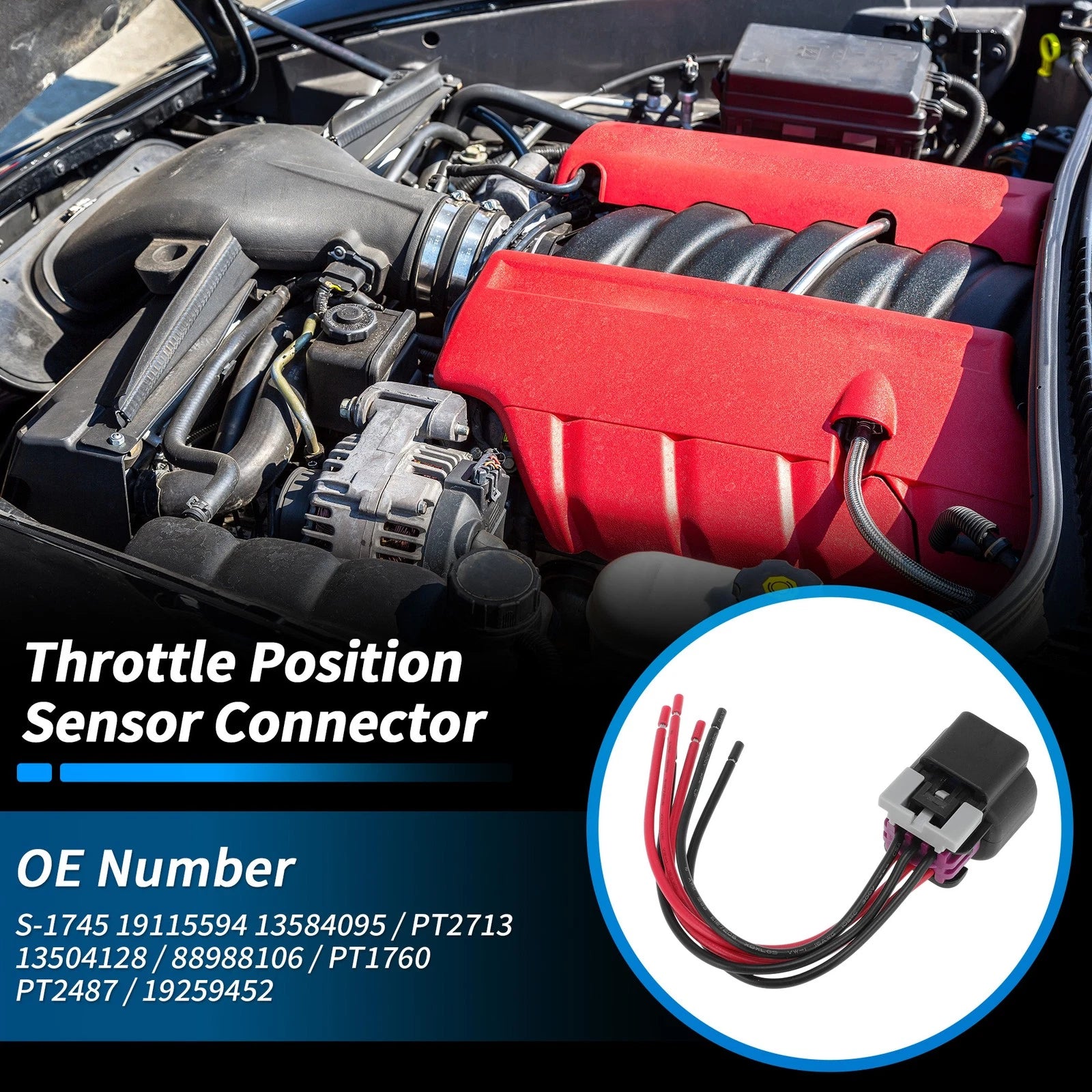 Throttle Position Sensor Connector for Chevy Corvette (2005–2006) No.19259452