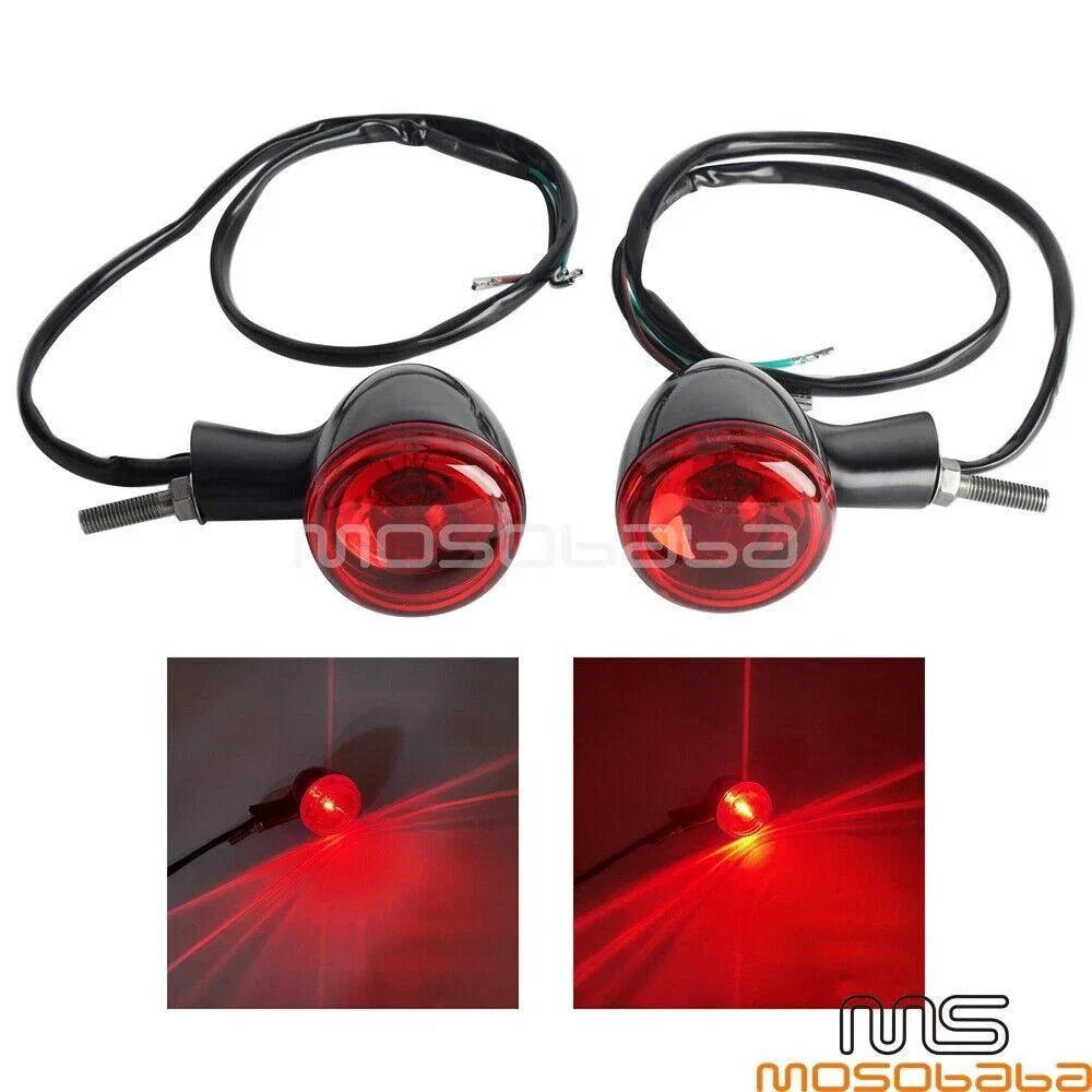 Bullet Red Brake Stop Light Taillight for Harley Sportster XL883 XL1200 (1992-2022)