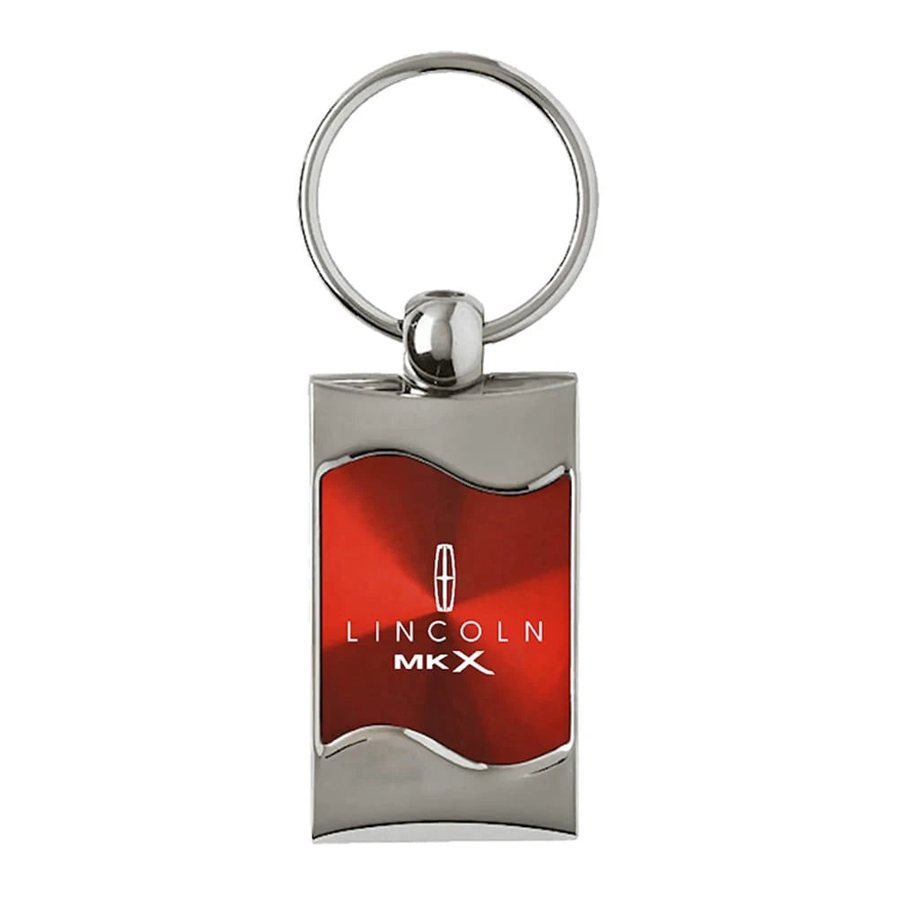 Red Rectangular Wave Keychain - Officially Licensed for Lincoln MKX