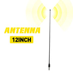 12" Black Spring Stainless Antenna Mast for Ford F-250 (2017–2024)