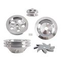 2 Groove Water Pump Crank Pulley Set for Small Block Chevy (1959–1995)