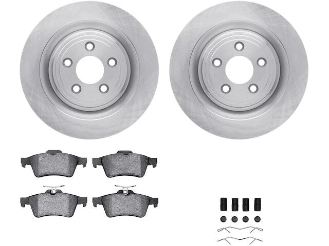 Rear Brake Pad and Rotor Kit for Jaguar XKR (2007–2009) XS446YN
