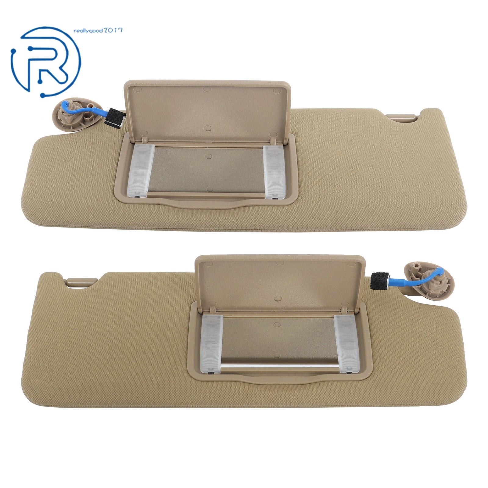 Sun Visors Pair with Lights and Mirror for Honda Ridgeline/Pilot/Passport (2016-2023)