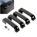 Set of 4 Door Handle Covers for Ford F150 F250 F350 (2015–2022) Glossy Black