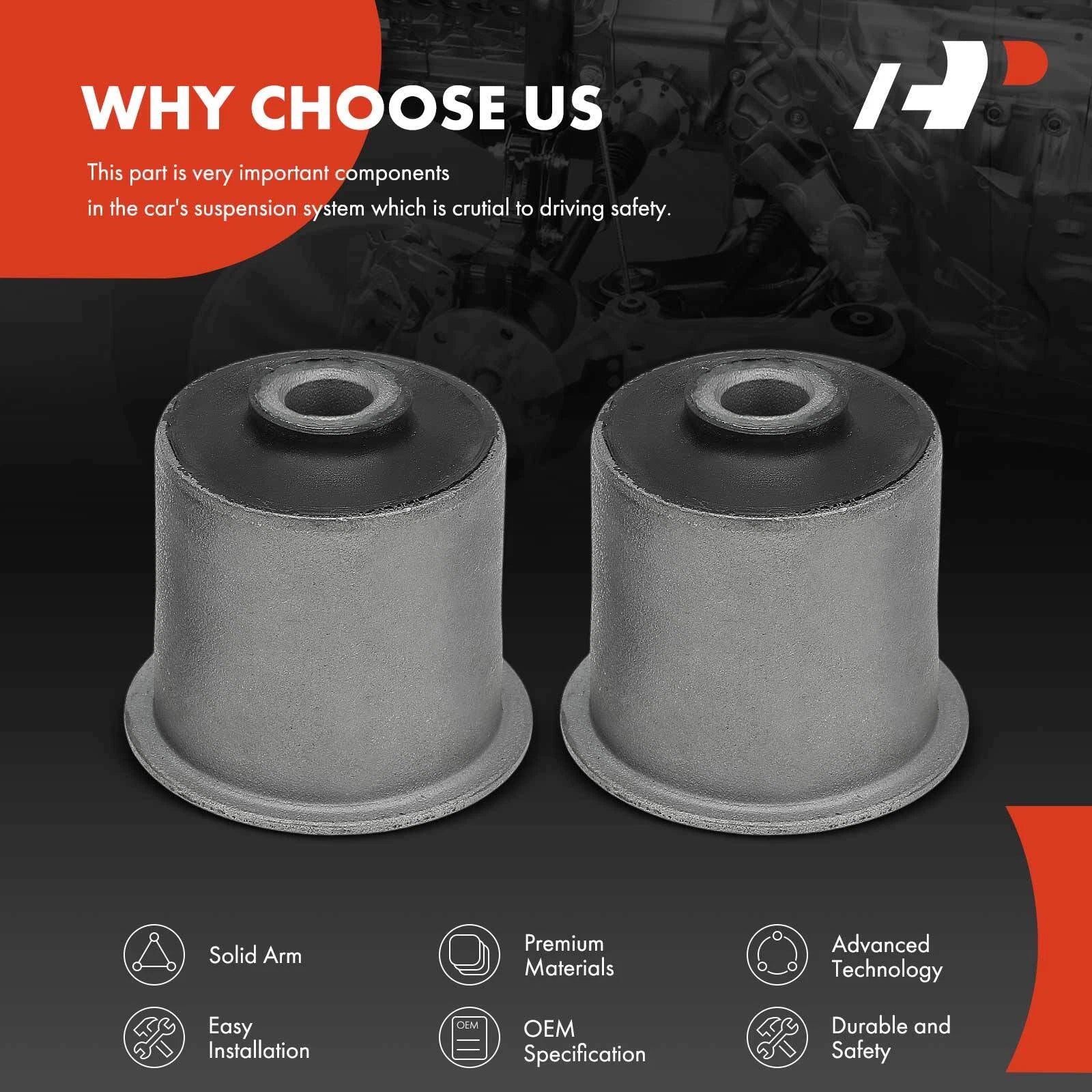 2X Rear Control Arm Bushing for Jeep Liberty (2002-2007)