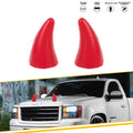 Red Anti-Collision Bull Horn Decal Ornament for GMC Sierra (2014–2024)