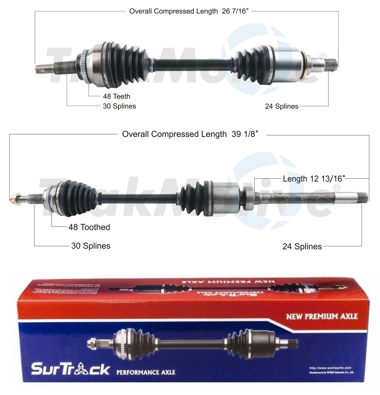 Set of 2 Front AAR CV Axle Shafts for Lexus RX350 (2007–2015)