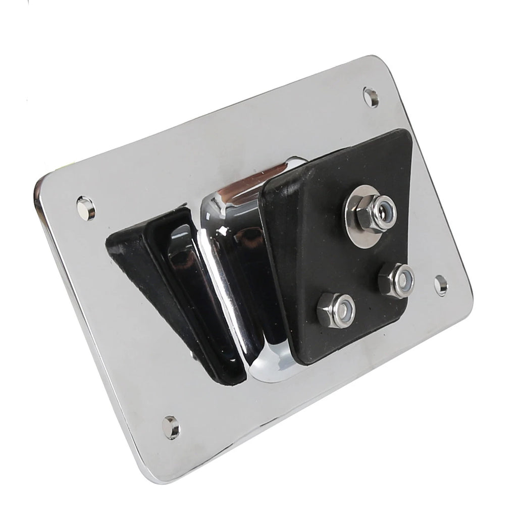 Chrome Laydown License Plate Mounting Bracket for Harley Sportster Dyna Softail