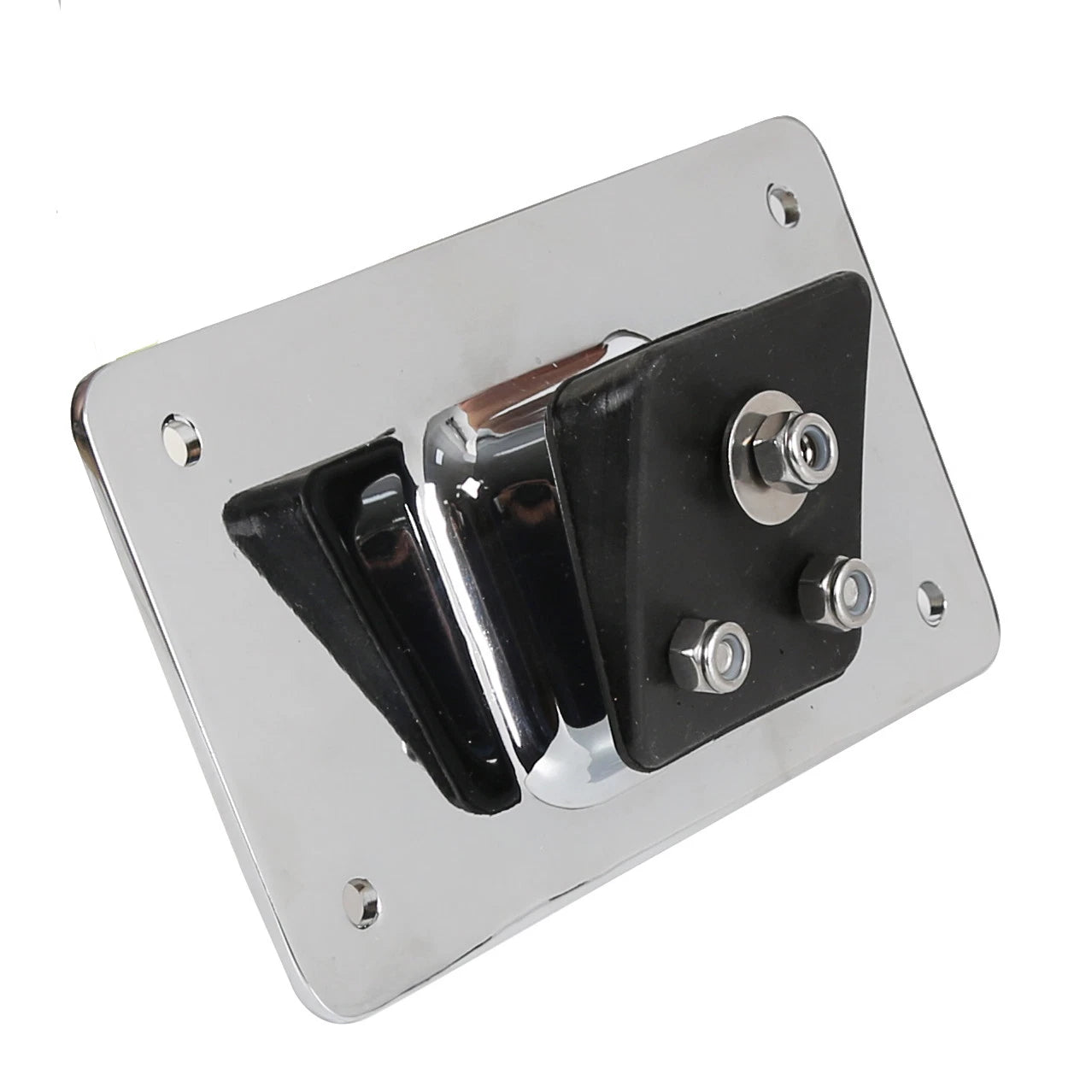 Chrome Laydown License Plate Mounting Bracket for Harley Sportster Dyna Softail