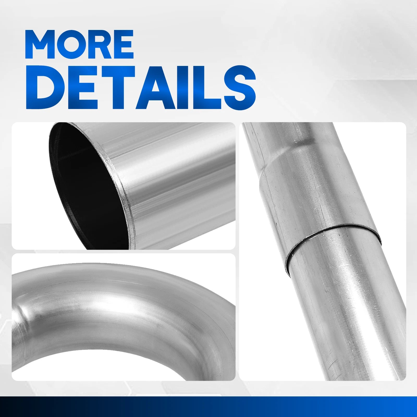 16Pcs 3" Exhaust Tube Mandrel Bend Piping Kit for Custom Applications