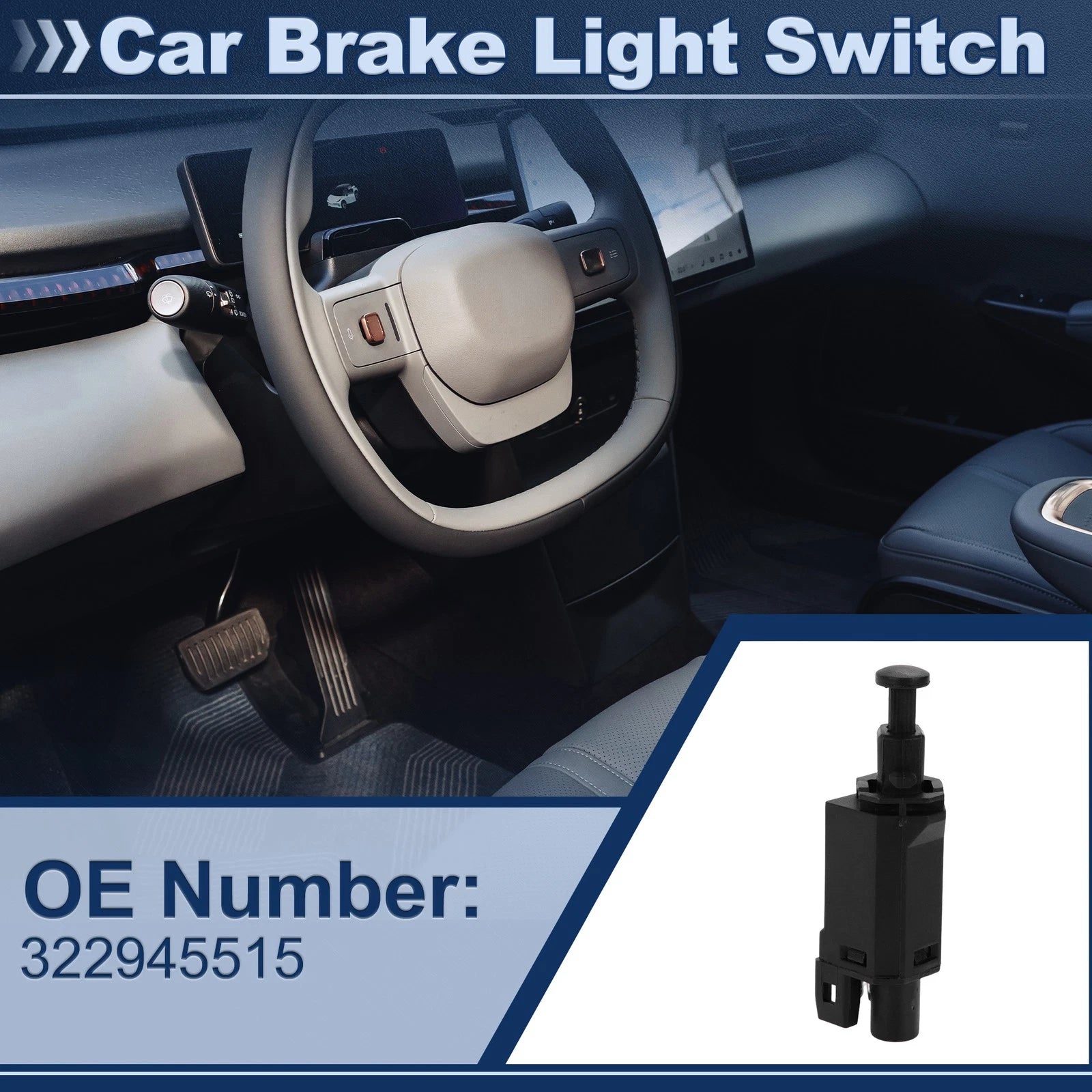 Brake Light Switch for Volkswagen Beetle (1998–2001) 322945515