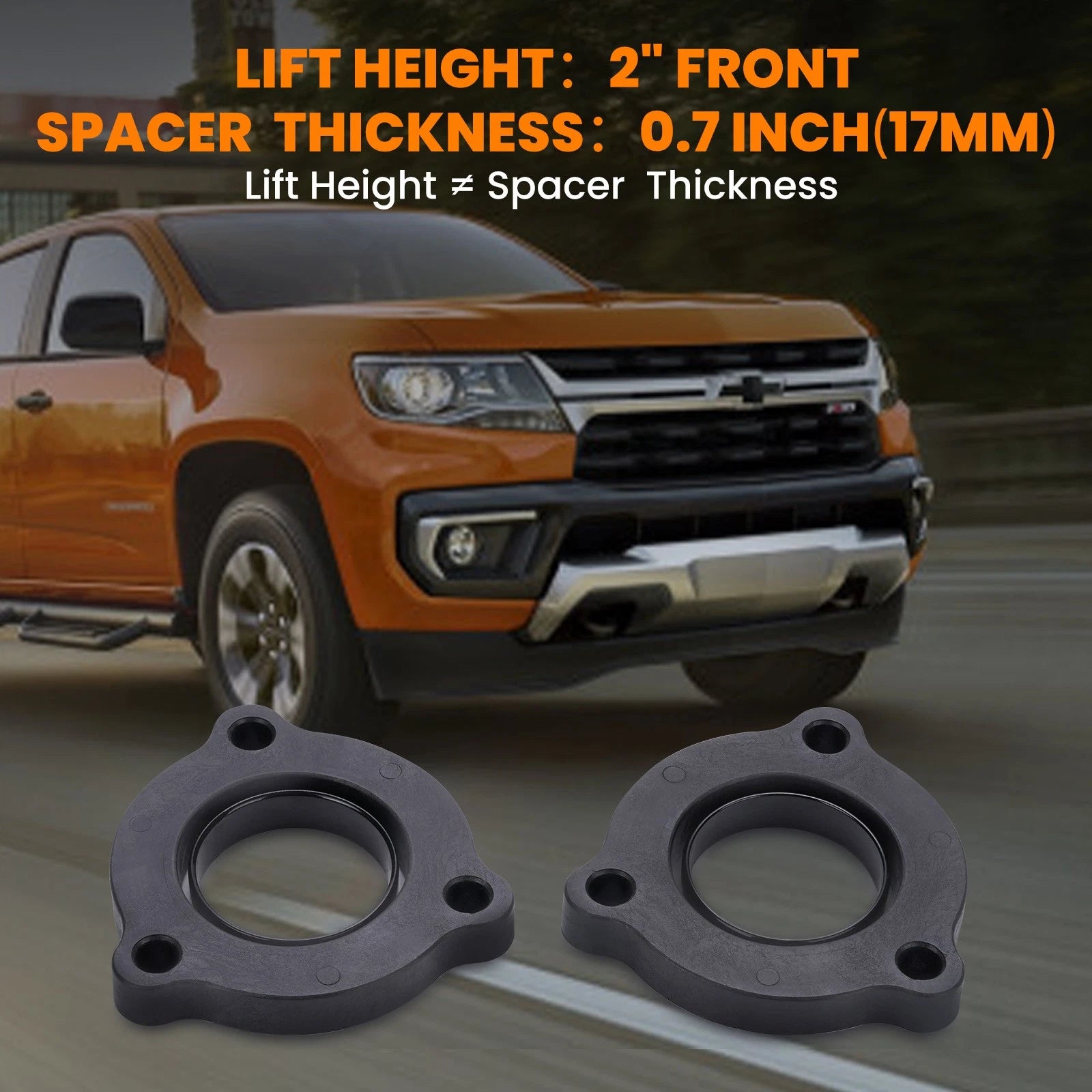 2 Inch Leveling Lift Kits for Chevrolet Colorado, GMC Canyon (2015–2022)