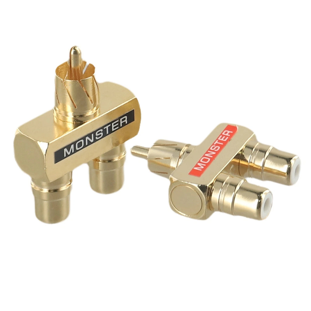 Y Splitter Adapter for - Copper Gold Plated Metal