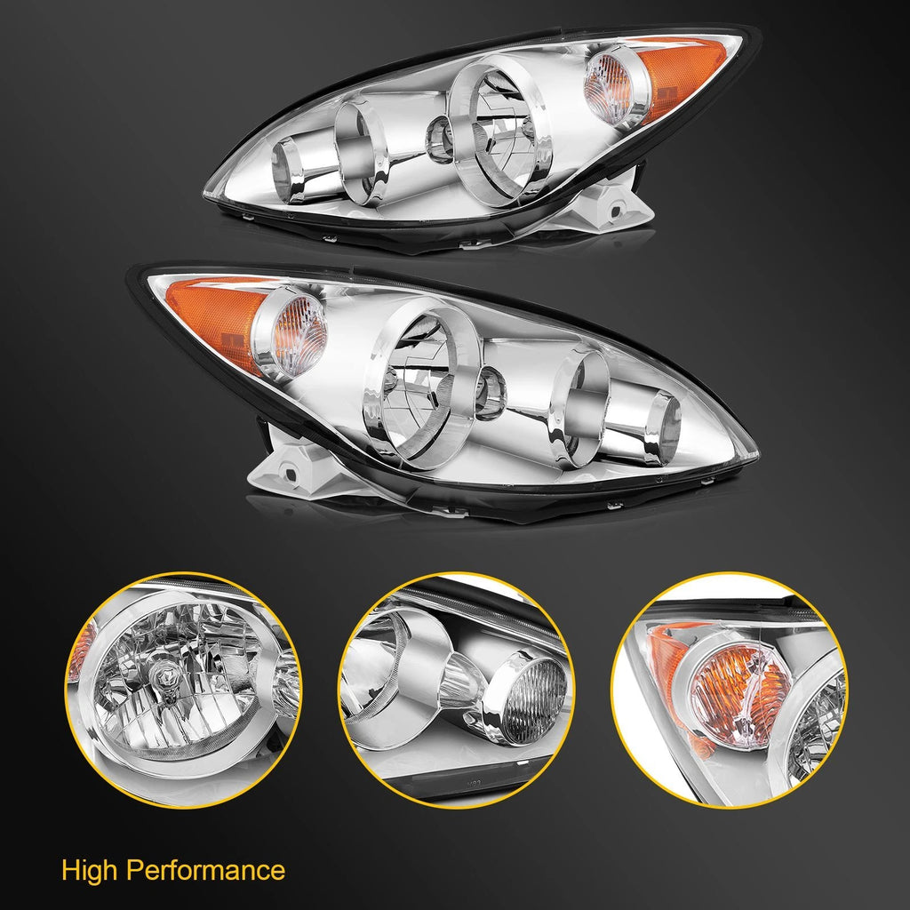 Headlight Assembly Pair for Toyota Camry (2005–2006)