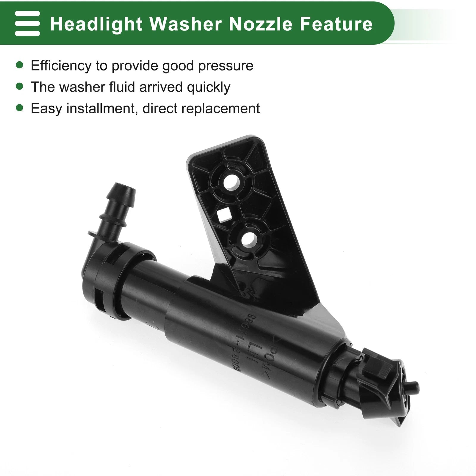 Front Driver Side Headlight Washer Nozzle for Hyundai Santa Fe (2013–2018) No. 98671B8000
