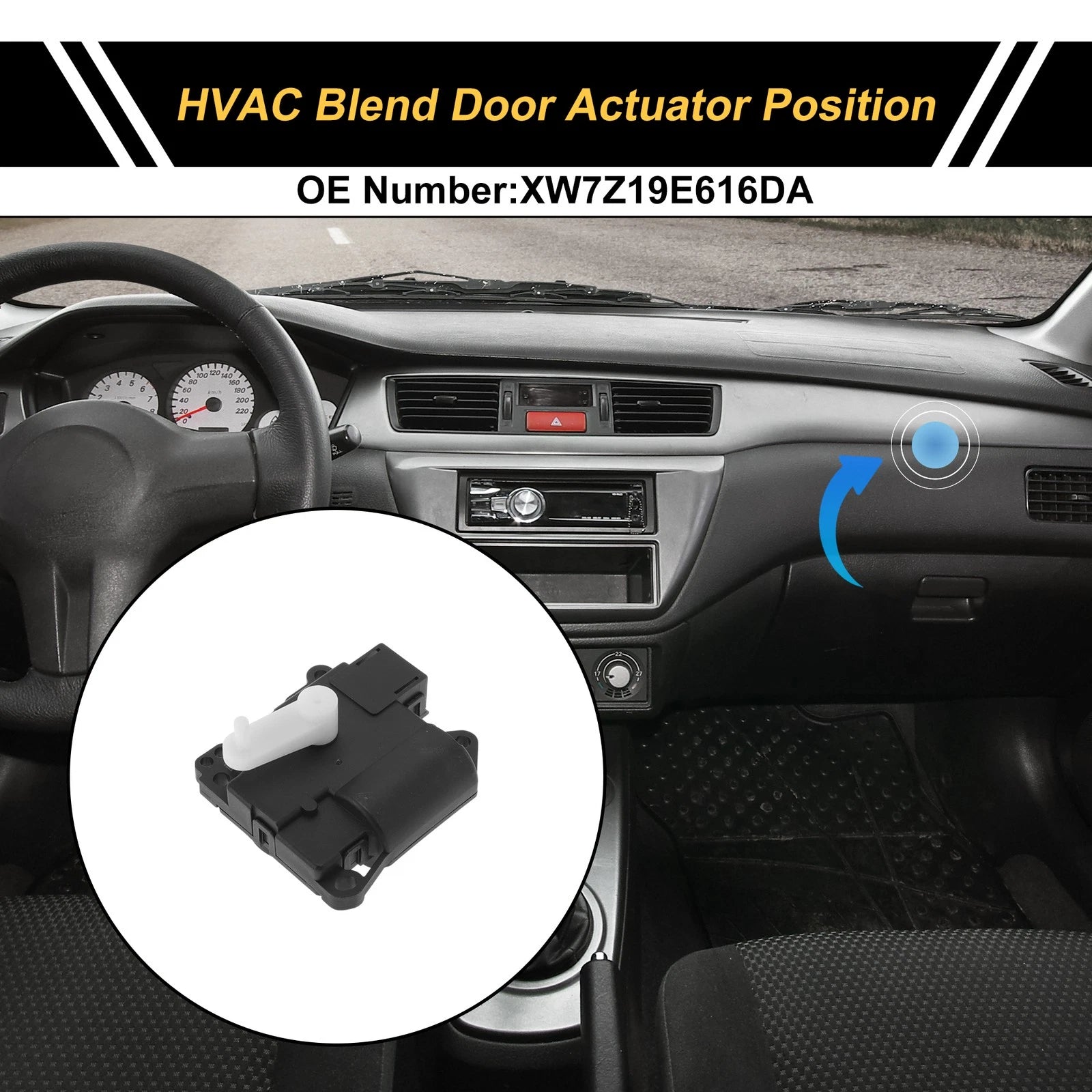 HVAC Heater Blend Door Actuator for Ford Thunderbird (2005) No.XW7Z19E616DA