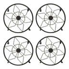 3/4 Pack 9" Metal Plant Stands for Flower Pot (Heavy Duty, Black)
