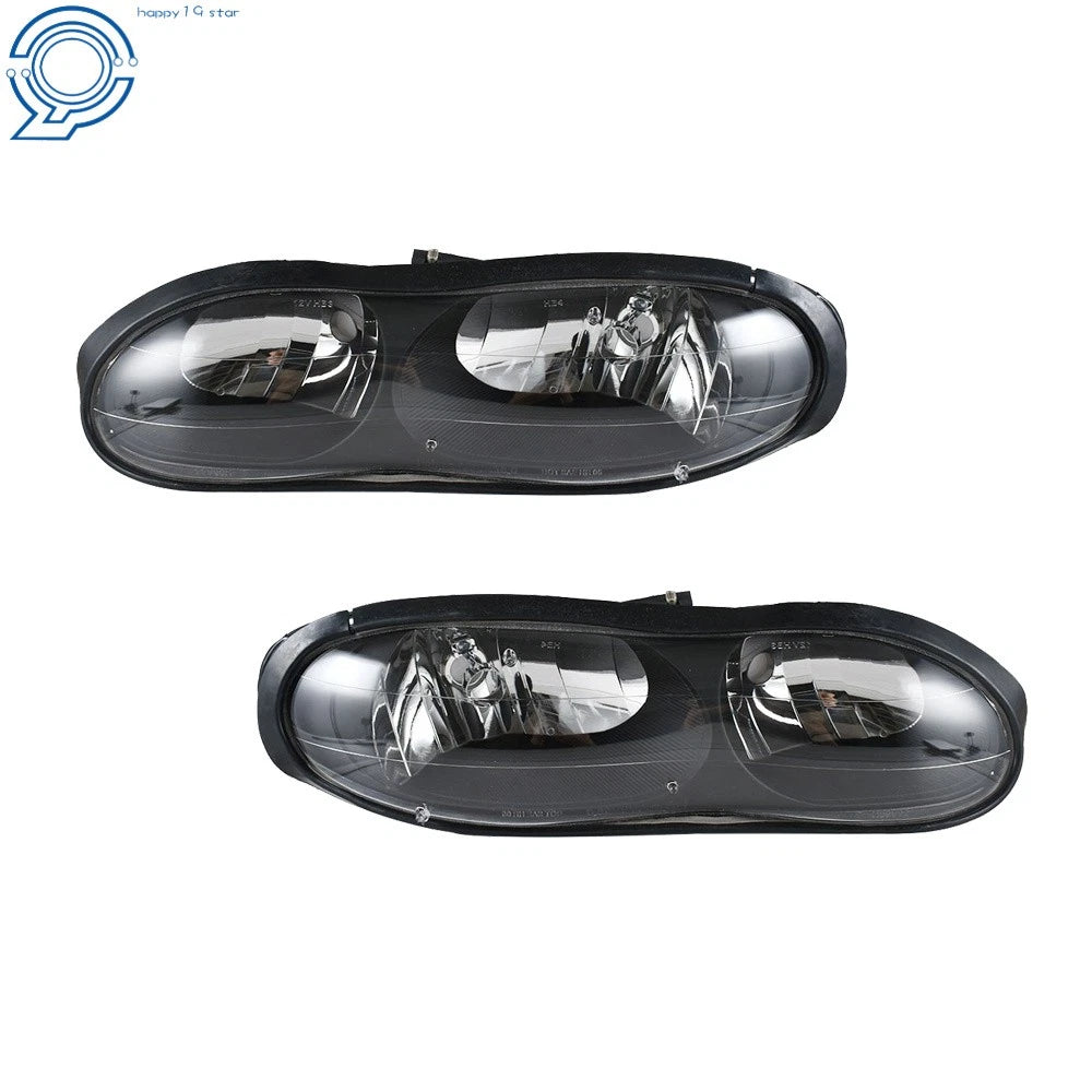 Halogen Black Headlight Pair for Chevy Camaro Z28 (1998-2002)