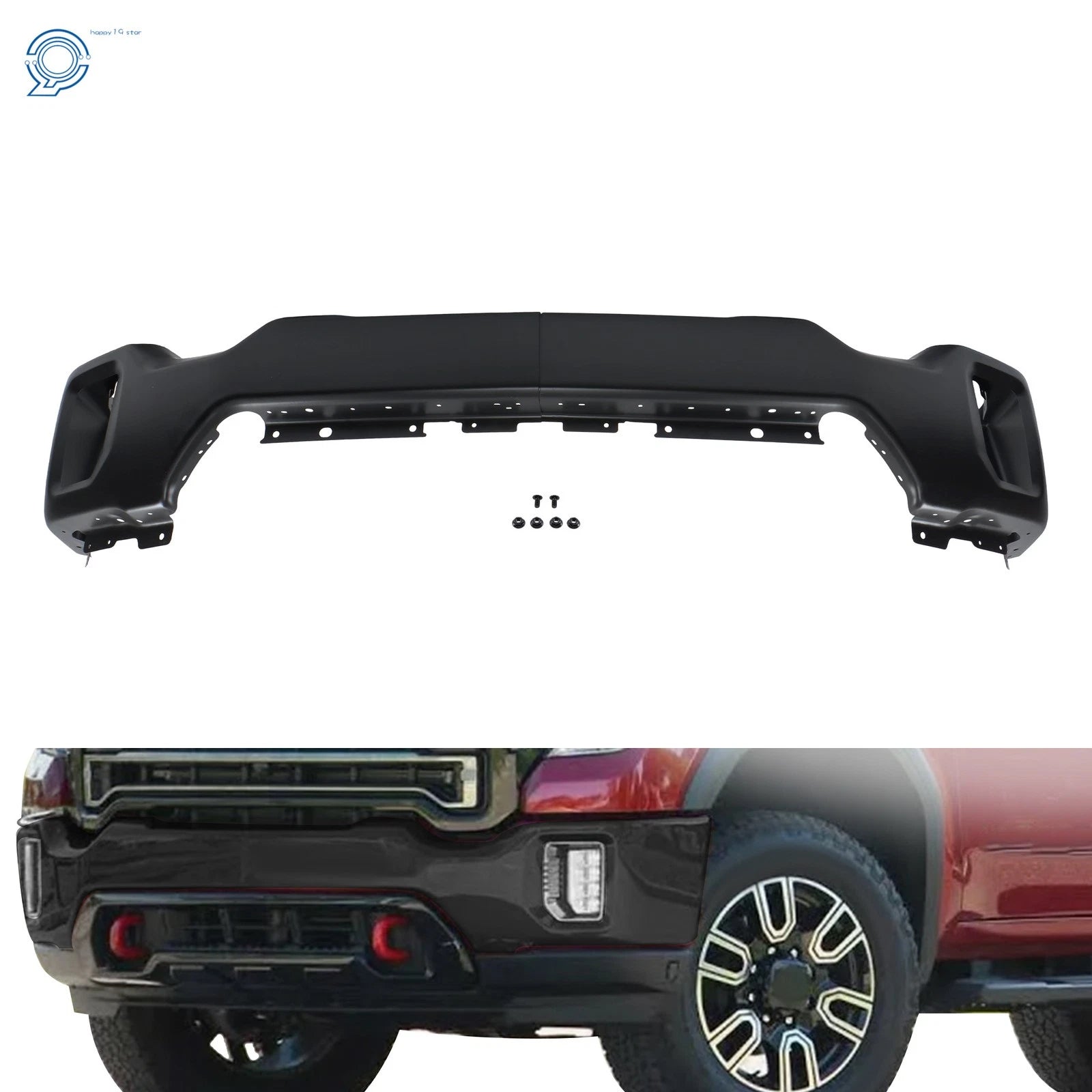 Split Front Bumper for GMC Sierra 2500HD 3500HD (2020–2023) Black