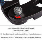 Adjustable Gland Nut Wrench for Hydraulic Cylinders